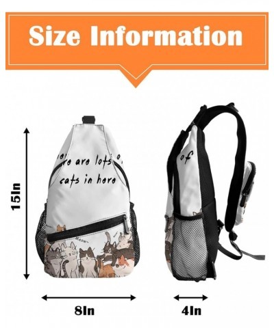 Sling Bag Crossbody Bag for Women Men Bless This Kitchen with Love Laugh White Wood Grain Waterproof Hiking Backpack Lightwei...