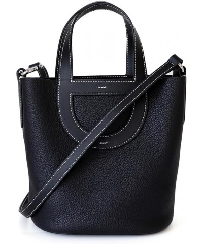 Women's Leather Purses Top Handle Bag Tote Bag Black $27.30 Handbags