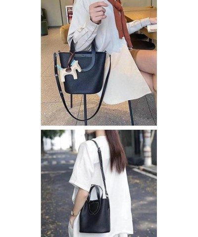 Women's Leather Purses Top Handle Bag Tote Bag Black $27.30 Handbags