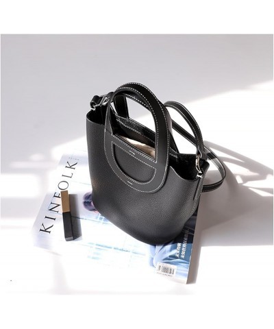 Women's Leather Purses Top Handle Bag Tote Bag Black $27.30 Handbags