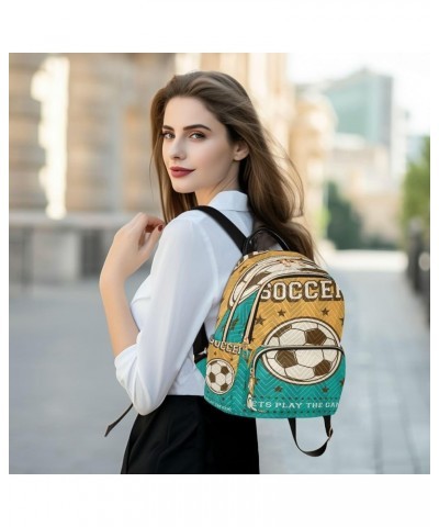 Fashion Backpack Mini Backpack Purse Casual Daily Backpack Soccer Football Sport for Travel for College Work Medium $16.34 Ba...