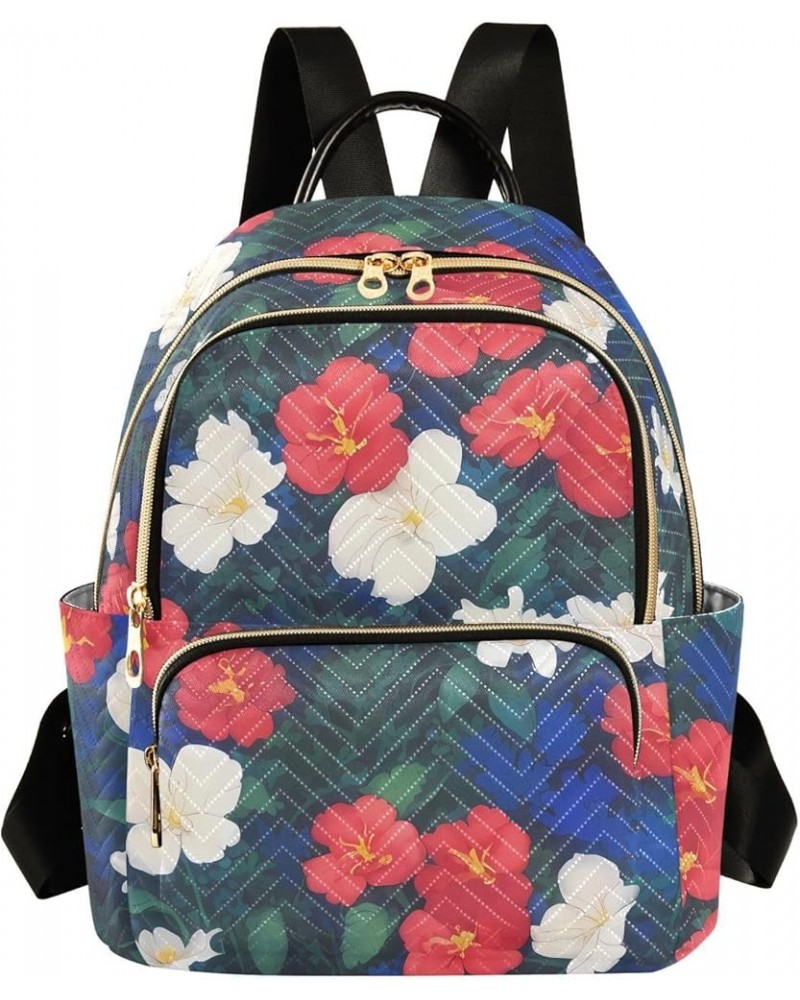 Backpack for Women Floral Beautiful Lightweight Casual Daily Quilted Travel Backpack 11.4×6.1×14.1 in Medium $17.84 Backpacks