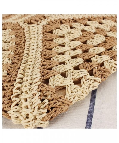 Straw Beach Bag for Women Versatile Straw Woven Bag Lightweight Shoulder Bag Summer Beach Bag for Vacation Travel Khaki $17.3...