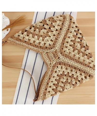 Straw Beach Bag for Women Versatile Straw Woven Bag Lightweight Shoulder Bag Summer Beach Bag for Vacation Travel Khaki $17.3...