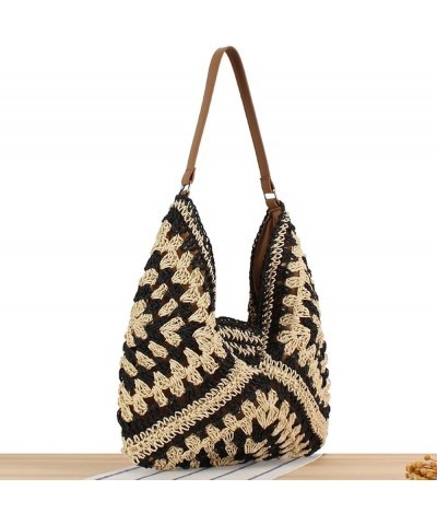 Straw Beach Bag for Women Versatile Straw Woven Bag Lightweight Shoulder Bag Summer Beach Bag for Vacation Travel Khaki $17.3...