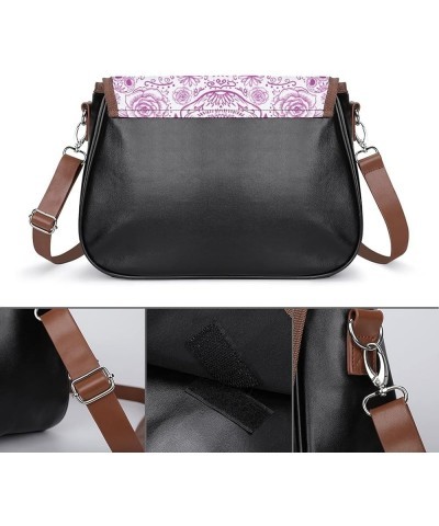 Fashion Crossbody Bags Women's Shoulder Bags Classic City Leather Satchels Hobo Bags Abstract Trees Color9 $24.50 Hobo Bags