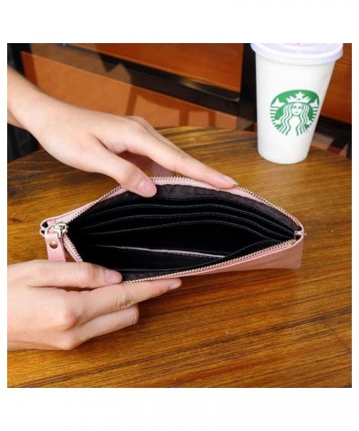 Wallets Slim Minimalist Billfold for Women Wallet Anti-Theft Brush Soft Leather Lady Long Classic Fashion Purses with Zipper ...