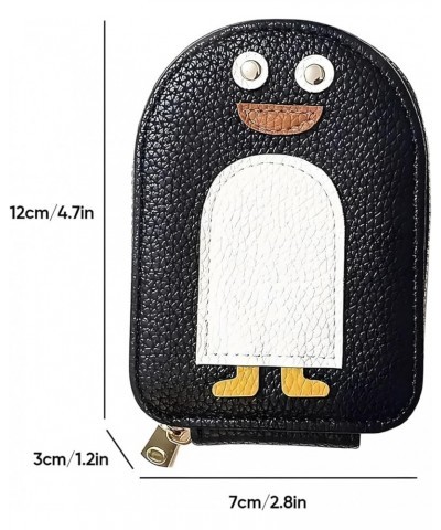 Cute Penguins PU Credit Card Coin Wallet, Small Leather Wallet Coin Purse Card Holder for Women Gifts for Birthday (4PCS) Pin...