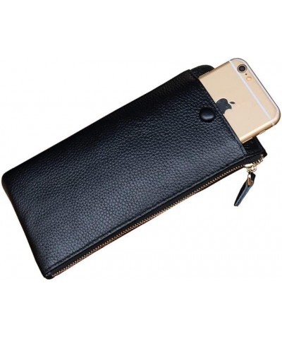 Wallets Slim Minimalist Billfold for Women Wallet Anti-Theft Brush Soft Leather Lady Long Classic Fashion Purses with Zipper ...