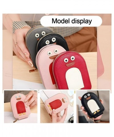 Cute Penguins PU Credit Card Coin Wallet, Small Leather Wallet Coin Purse Card Holder for Women Gifts for Birthday (4PCS) Pin...