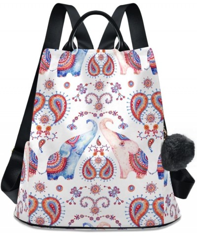 Backpack Purse for Women Fashion Travel Anti-theft Tribal Elephant Paisley Daypack Casual Shoulder Bag Medium Size $18.38 Bac...