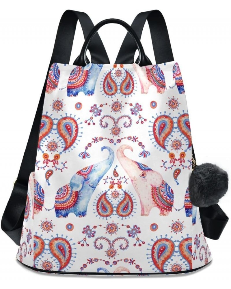 Backpack Purse for Women Fashion Travel Anti-theft Tribal Elephant Paisley Daypack Casual Shoulder Bag Medium Size $18.38 Bac...