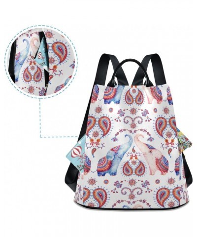 Backpack Purse for Women Fashion Travel Anti-theft Tribal Elephant Paisley Daypack Casual Shoulder Bag Medium Size $18.38 Bac...