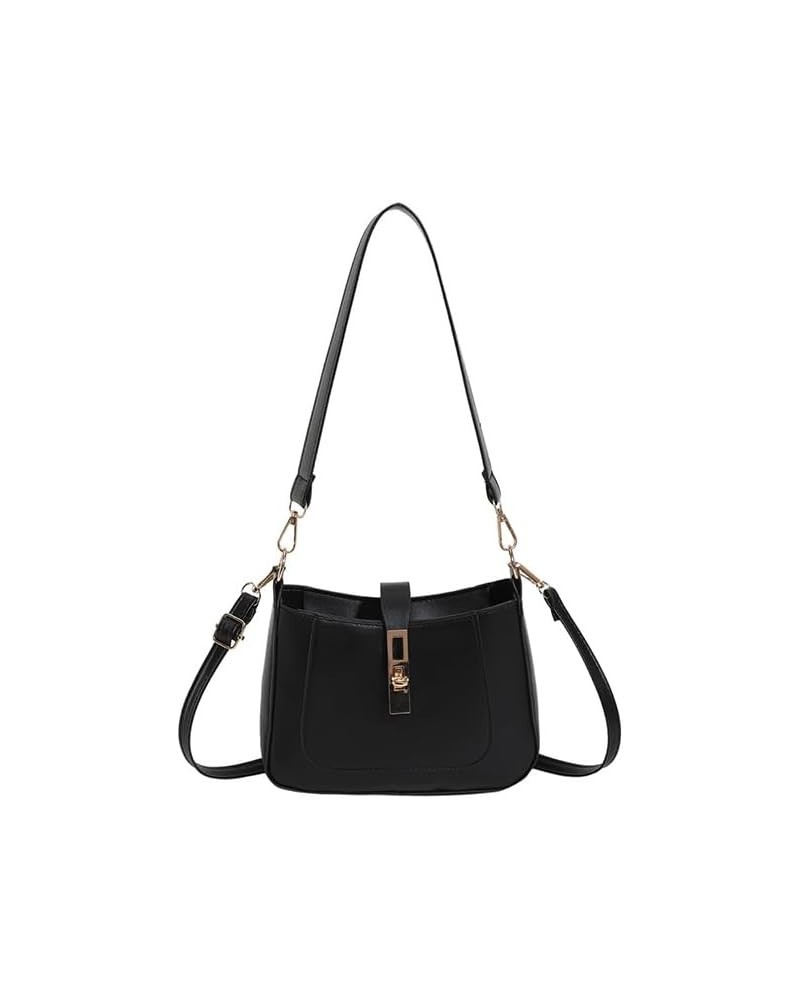 Shoulder Bag for Women Black Crossbody Bag Classic Purse Trendy Handbag with Zipper Closure and Adjustable Strap Black $10.12...