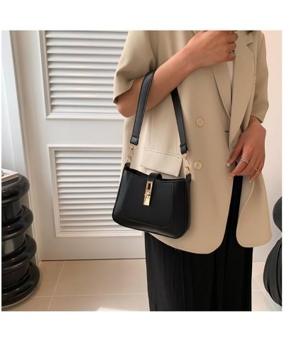 Shoulder Bag for Women Black Crossbody Bag Classic Purse Trendy Handbag with Zipper Closure and Adjustable Strap Black $10.12...