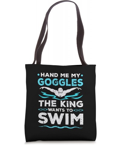 Swimming Googles Swimmer King Swim Tote Bag $17.10 Totes