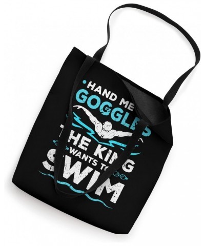 Swimming Googles Swimmer King Swim Tote Bag $17.10 Totes