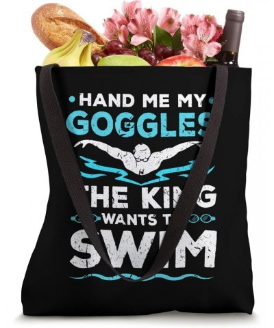 Swimming Googles Swimmer King Swim Tote Bag $17.10 Totes