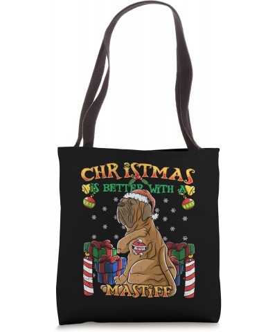 Christmas Is Better With A English Mastiff Santa Claus Dog Tote Bag $10.12 Totes