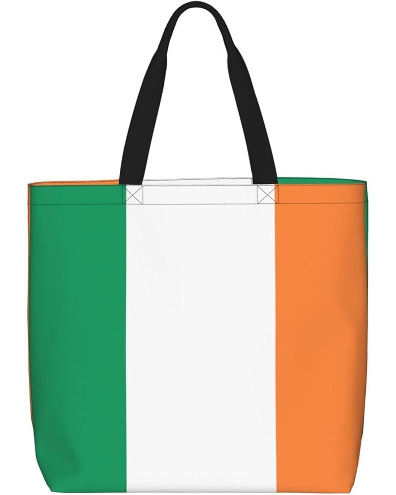 Japanese Flag Print Stylish Canvas Tote Bag,Casual Tote'S Handbag Big Capacity Shoulder Bag, For Shopping, Work Irish Flag $1...