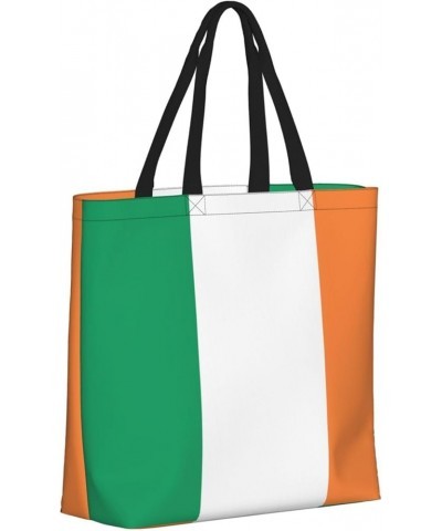 Japanese Flag Print Stylish Canvas Tote Bag,Casual Tote'S Handbag Big Capacity Shoulder Bag, For Shopping, Work Irish Flag $1...