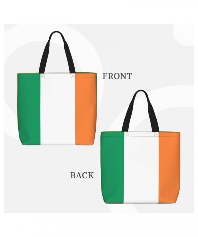 Japanese Flag Print Stylish Canvas Tote Bag,Casual Tote'S Handbag Big Capacity Shoulder Bag, For Shopping, Work Irish Flag $1...