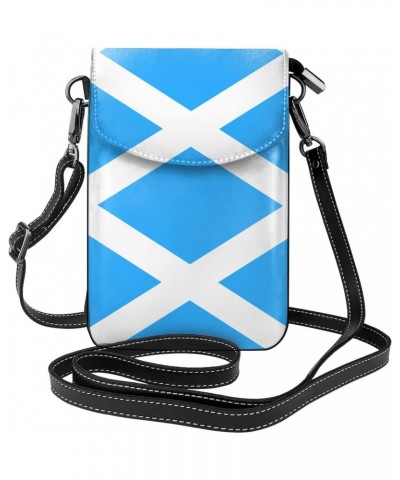 Flag Of Scotland Small Crossbody Bag Cell Phone Pouch For Women Wallet Bag Coin Purse $17.63 Crossbody Bags