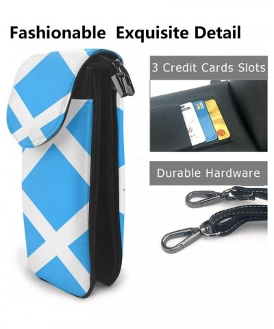 Flag Of Scotland Small Crossbody Bag Cell Phone Pouch For Women Wallet Bag Coin Purse $17.63 Crossbody Bags