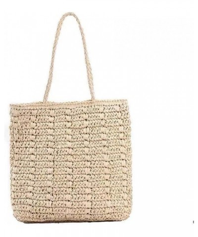 Ladies Summer Beach Handbag Rattan Straw Handmade Large Capacity Handbag Women's Bohemian Travel Shoulder Bag Beige $31.89 Sh...