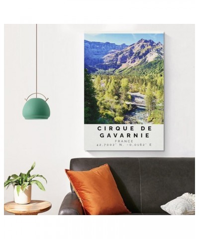 Cirque De Gavarnie Poster Colorful Print, Cirque De Gavarnie Wall Art, Cirque De Gavarnie Gift Trave Canvas Art Poster And Wa...