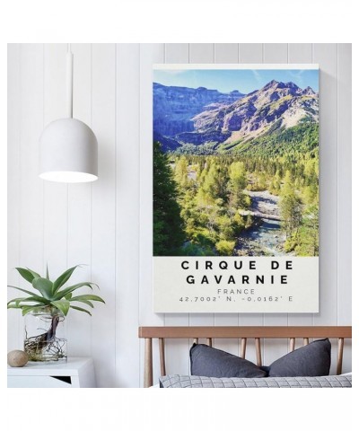 Cirque De Gavarnie Poster Colorful Print, Cirque De Gavarnie Wall Art, Cirque De Gavarnie Gift Trave Canvas Art Poster And Wa...