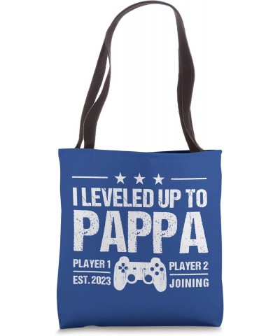 I Leveled Up To Pappa Est 2023 - Funny New Dad Gamer Vintage Tote Bag $11.50 Totes