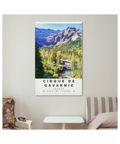 Cirque De Gavarnie Poster Colorful Print, Cirque De Gavarnie Wall Art, Cirque De Gavarnie Gift Trave Canvas Art Poster And Wa...