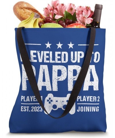 I Leveled Up To Pappa Est 2023 - Funny New Dad Gamer Vintage Tote Bag $11.50 Totes