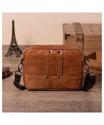 Brown Women Leather Shoulder Handbags with Shoulder Strap and Brown Men Leather Phone Belt Bag (2 Pack) $20.08 Hobo Bags