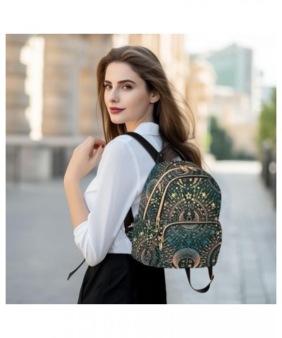 Magical Astrology Boho Quilted Backpack for Women Travel Bag Shoulder Bags Purse for Nurse Daily Work M Medium $18.59 Backpacks