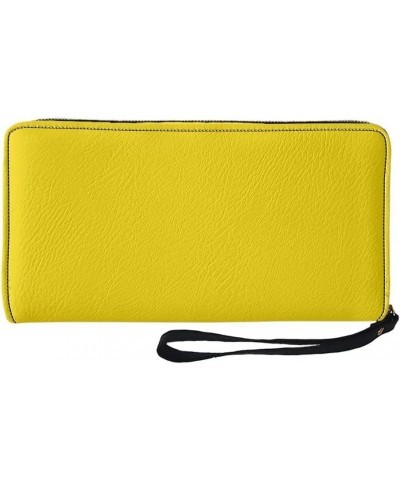 Wristlet Wallets for Women Fashion PU Leather Clutch Wallet Zip around Phone Purse Card Holder Organizer Yellow $10.77 Wallets