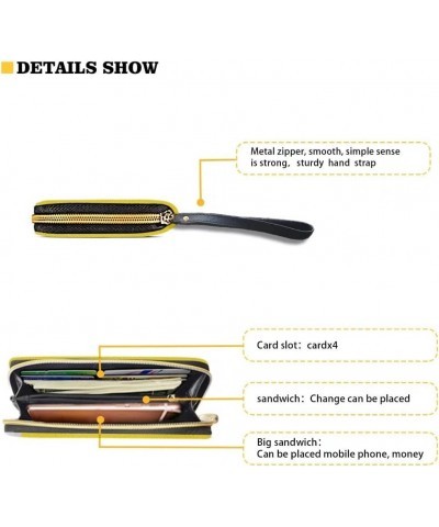 Wristlet Wallets for Women Fashion PU Leather Clutch Wallet Zip around Phone Purse Card Holder Organizer Yellow $10.77 Wallets