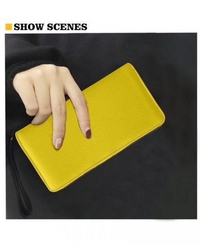 Wristlet Wallets for Women Fashion PU Leather Clutch Wallet Zip around Phone Purse Card Holder Organizer Yellow $10.77 Wallets