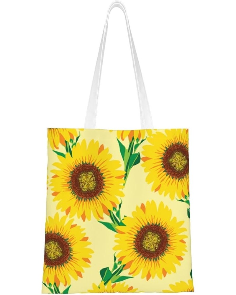 Sunflowers Single Shoulder Fashion Canvas Tote Shopping Bags Handbags For Men And Women Sunflowers45 $10.53 Totes