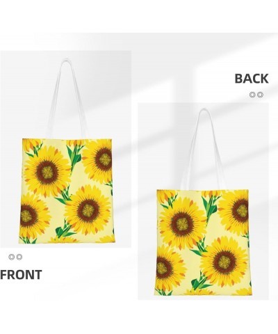 Sunflowers Single Shoulder Fashion Canvas Tote Shopping Bags Handbags For Men And Women Sunflowers45 $10.53 Totes