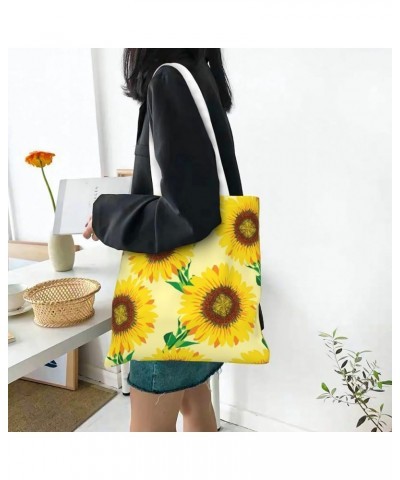 Sunflowers Single Shoulder Fashion Canvas Tote Shopping Bags Handbags For Men And Women Sunflowers45 $10.53 Totes