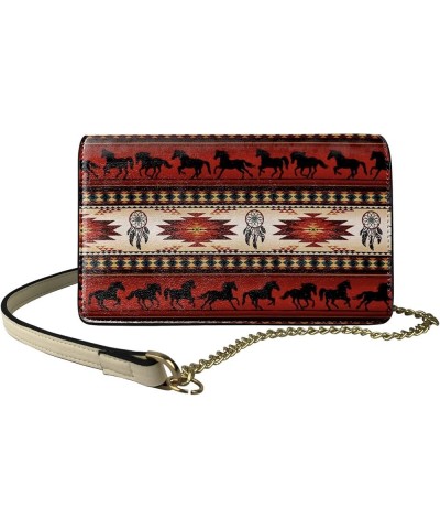 Stylish Casual Crossbody Bag Purse Leather Shoulder Bag for Women Tucson Horse Stripe Terracotta Red $19.75 Satchels