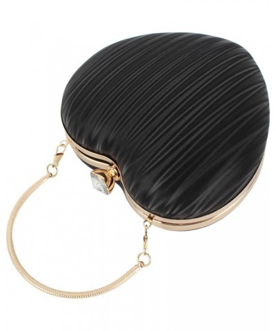 Mily Heart Shape Clutch Bag Messenger Shoulder Handbag Tote Evening Bag Purse 7033+black $13.21 Evening Bags