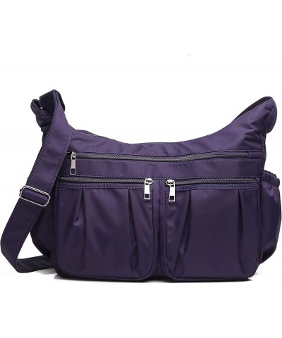 Crossbody Purses for Women Shoulder Handbags Lightweight Waterproof Nylon Travel Bag Ladies Pocketbooks Purple - Large $13.95...