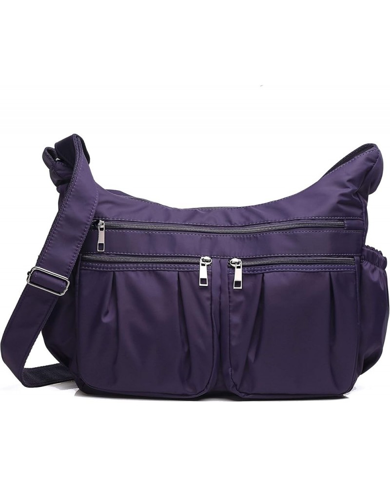 Crossbody Purses for Women Shoulder Handbags Lightweight Waterproof Nylon Travel Bag Ladies Pocketbooks Purple - Large $13.95...