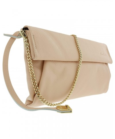 Pink Leather Small Slouchy Fashion Clutch for womens $28.59 Clutches