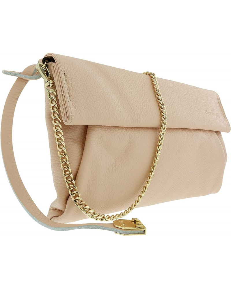 Pink Leather Small Slouchy Fashion Clutch for womens $28.59 Clutches