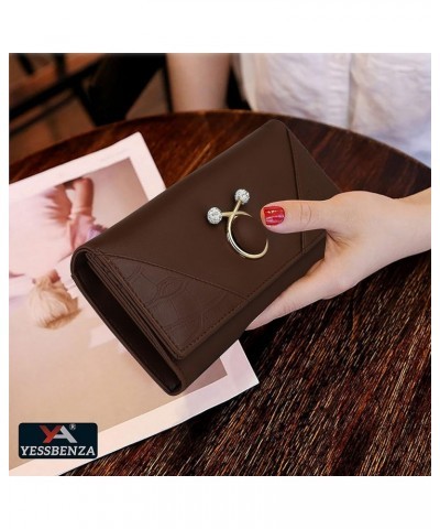 Women's and Girls Synthetics Faux Leather New Premium Styles Latest Women Clutches Wallets Purses Handbags Penny Brown $14.71...