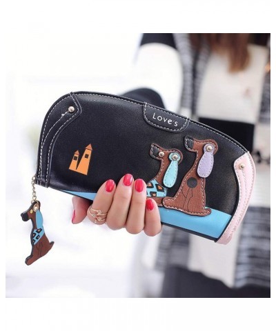 Wallets Women Cartoon Brand Bag Women Designer Famous Purse Wallet Dog Wallet Black $12.06 Wallets